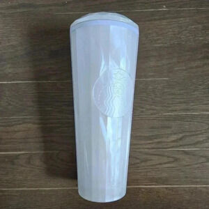 Starbucks 2022 White Marbled Kaleidoscope Tumbler 24 oz